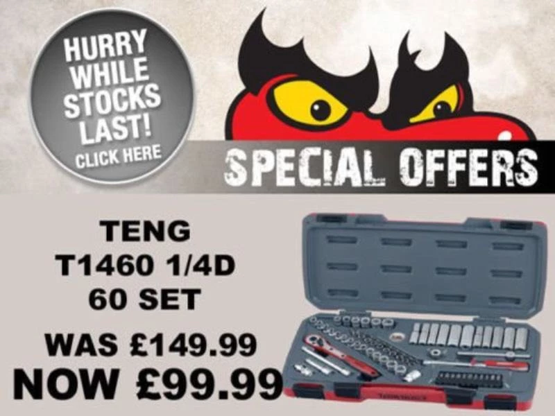 Teng 60 piece 1/4" Drive Socket Set - T1460 4 Teng 60 piece 1/4" Drive Socket Set - T1460 - Image 2