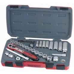 Teng 3/8" Drive Ratchet Regular Deep Metric 39 Piece Socket Set-T3839