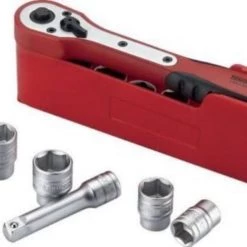 Teng 1/2" Drive Ratchet & Socket Set 8-24mm in plastic tray 12 Piece-M1212N1