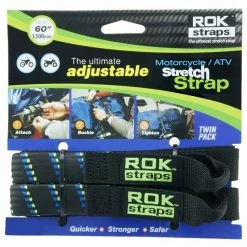 Oxford ROK Motorcycle Straps HD 25mm Adjustable (Black|Blue|Green)