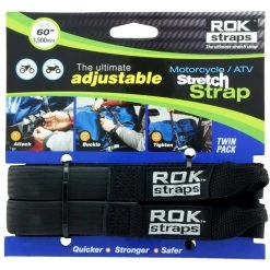 Oxford ROK Motorcycle Straps HD 25mm Adj Black