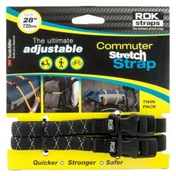 Oxford ROK Commuter Straps LD 12mm Adjustable Black Reflective