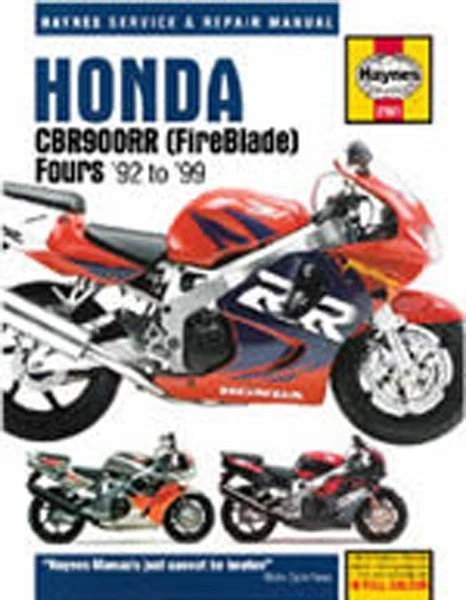 Haynes Manual 2161 HON.CBR900RR FIREBLADE 92-99 3 Haynes Manual 2161 HON.CBR900RR FIREBLADE 92-99