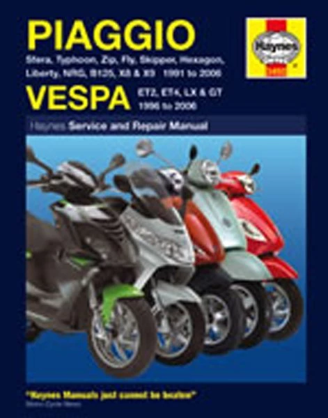 Haynes Manual 3492 PIAGGIO (VESPA) Scooters 91-09 3 Haynes Manual 3492 PIAGGIO (VESPA) Scooters 91-09