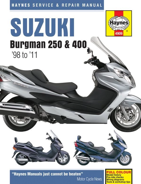 Haynes Manual 4909 Suzuki 250 & 400 Scooters (98-11) 3 Haynes Manual 4909 Suzuki 250 & 400 Scooters (98-11)