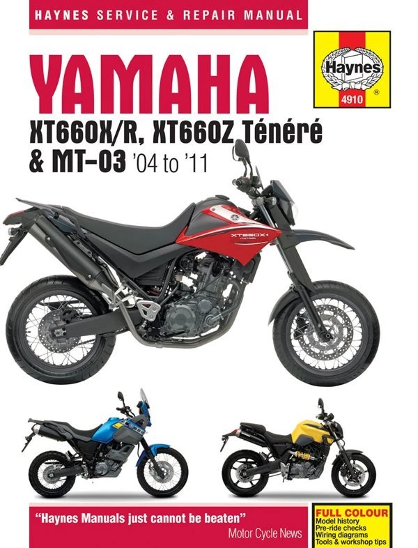Haynes Manual 4910 Yamaha XT660 & MT-03 (04-11) 3 Haynes Manual 4910 Yamaha XT660 & MT-03 (04-11)
