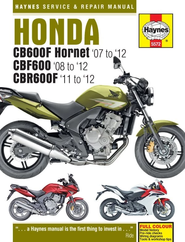 Haynes Manual 5572 Honda CB600 & CBR600F (07-12) 3 Haynes Manual 5572 Honda CB600 & CBR600F (07-12)