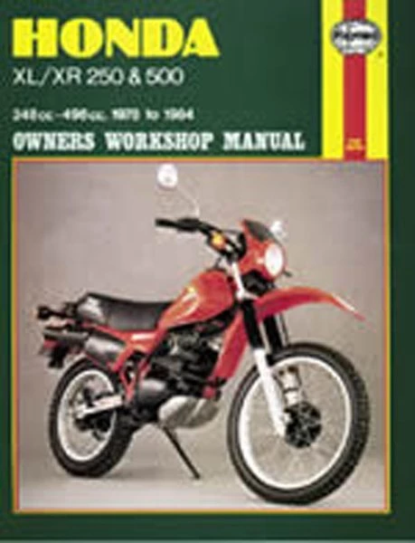 Haynes Manual 567 HON XL/XR 250-500 78-84+T11320 3 Haynes Manual 567 HON XL/XR 250-500 78-84+T11320