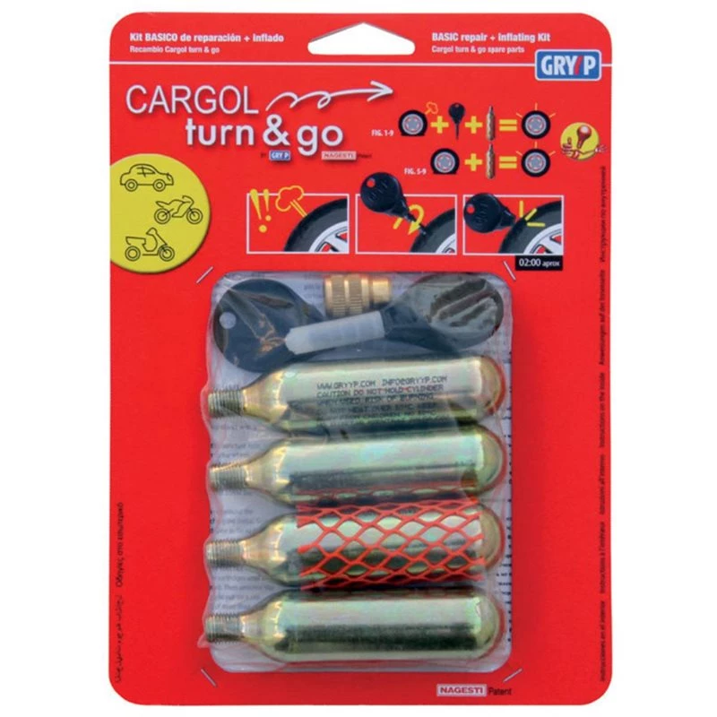 Cargol Turn & Go Puncture Repair Kit 4 3 Cargol Turn & Go Puncture Repair Kit 4