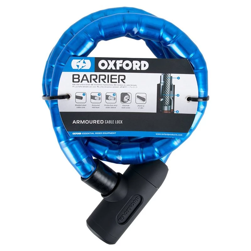Oxford Barrier Armoured Cable 1.4mx25mm Blue 6 Oxford Barrier Armoured Cable 1.4mx25mm Blue - Image 4