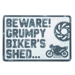 Oxford Garage Metal Sign: BEWARE