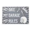 Oxford Garage Metal Sign: MY RULES -Motorcycle Accessories Sales 2022 33513