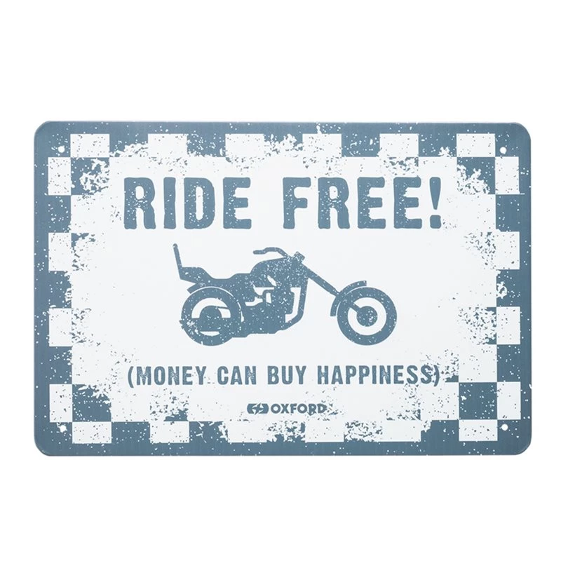 Oxford Garage Metal Sign: RIDE FREE 3 Oxford Garage Metal Sign: RIDE FREE