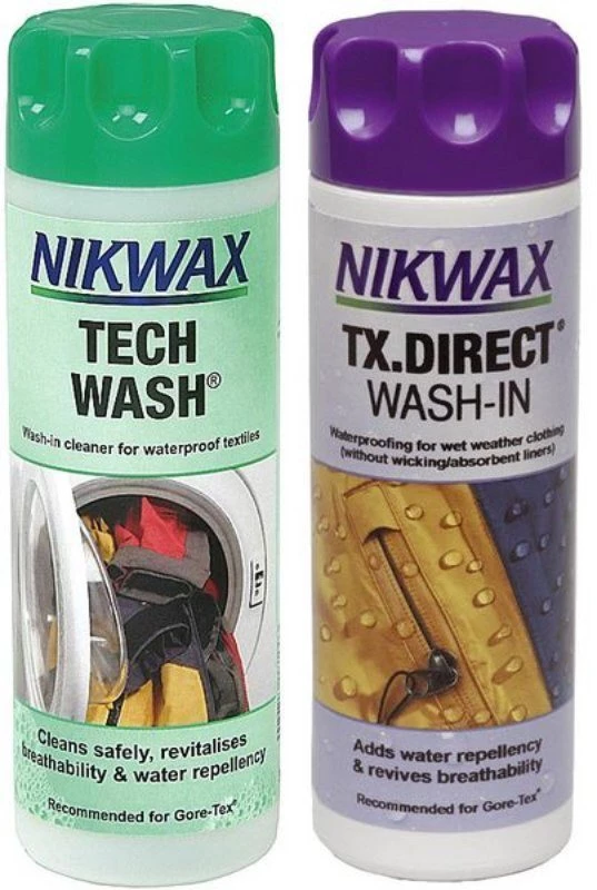 Nikwax TX Direct Wash & Tech Wash 300ml Twin Pack 2 Nikwax TX Direct Wash & Tech Wash 300ml Twin Pack